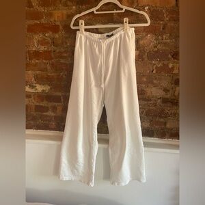 Brandy Melville Autumn Tie Sweatpants Natural White